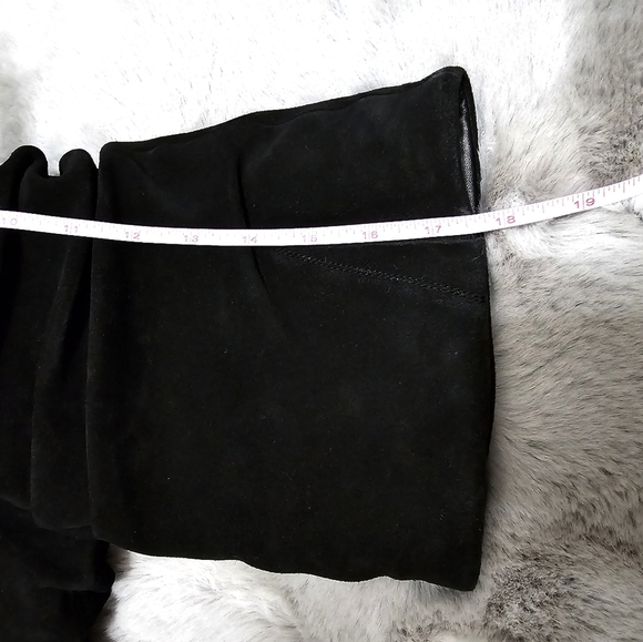 Harley-Davidson suede biker moto boho black block heel tall boots size 10 - Picture 10 of 14